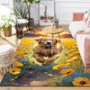 1pc Happy Dog Pattern Area Rug, Anti Slip Non Shedding Stain Resistant Carpet