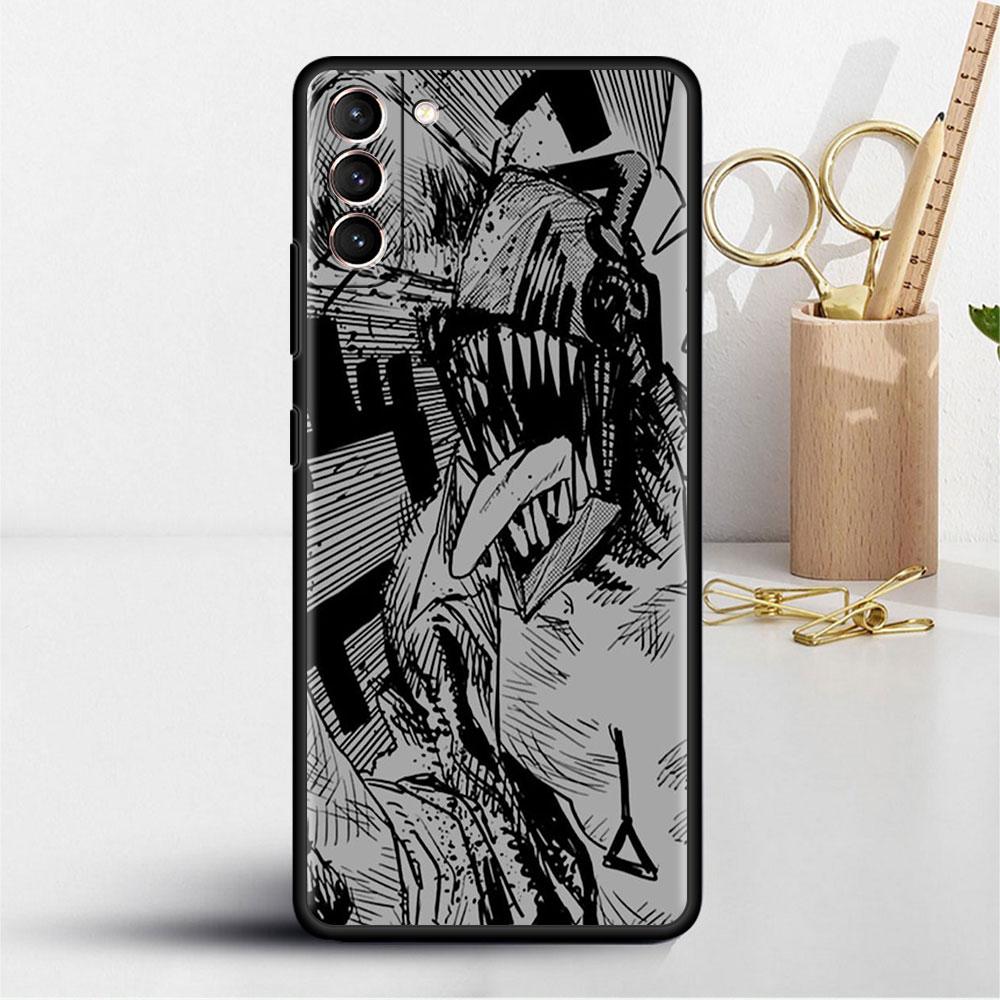 Case For Samsung Galaxy S22 S20 Ultra S21 FE S10 S9 Plus Note 20 10 Lite 9 Soft Phone Cover Shell Chainsaw Man Cool