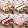 Christmas Tablecloth Holly Poinsettia Xmas Table Cover Christmas Decorations for Home 2026 Navidad Noel Gift New Year Tablecover