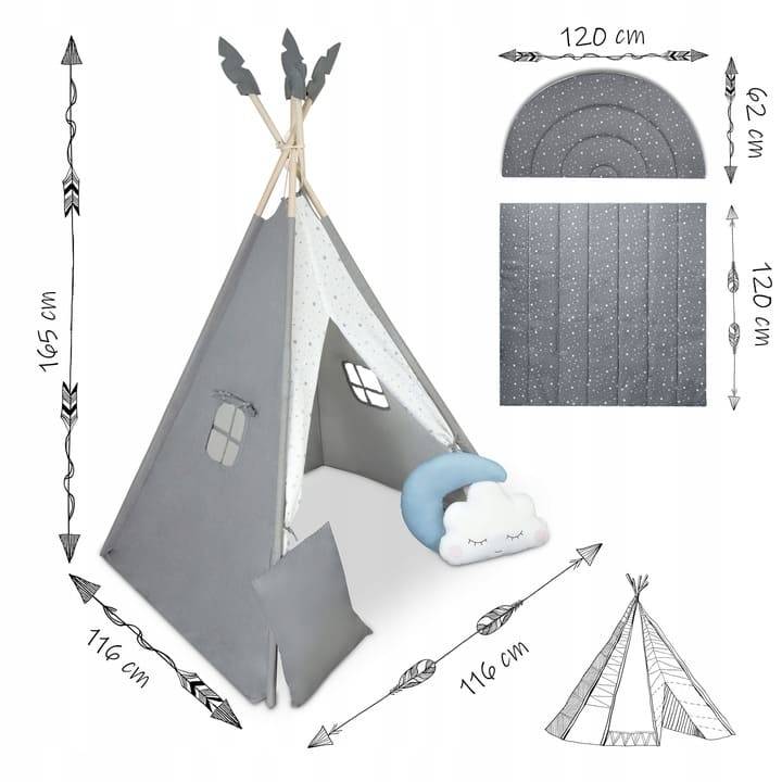 Bavlnený teepee stan - Hviezdy