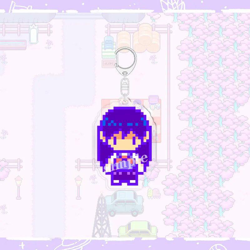 Κινούμενα Σχέδια Παιχνίδι Omori Φιγούρα Pixel Ακρυλικό Μπρελόκ Αστείο Δημιουργικό Βασίλειος Κελ Ηλιόλουστος Μενταγιόν Μπρελόκ Αλυσίδα Αξεσουάρ Αυτοκινήτου Τσάντας