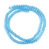 3 4 6 8 10mm Rondelle Faceted Crystal Beads Lake Blue Glass Beads Loose Spacer Beads For Jewelry Making DIY Bracelets Necklace