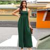 Zomer en Herfst Effen Kleur Vrouwen Sexy Bretels Mouwloze Jumpsuit Wijde Pijpen Kantoorwerk Dames Romper