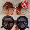 2 Pairs Oversized Round Sunglasses Women Gradient Multi Color Vintage Shades Casual Outdoor Vacation Sun Glasses
