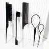 5pcs hair comb combination, headband mouse tail comb, double ended eyebrow brush, knot breaking comb,Special for real hair wigs