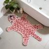Cartoon Pink Tiger Carpet Striped Leopard Pattern Tiger-shaped Doormat Absorbent Wear-resistant Bedroom Floor Mat Home Decor