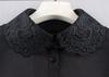 Women's Summer Korean Style Embroidered Chiffon Detachable Collar - Anti-wrinkle, Versatile Decorative Collar