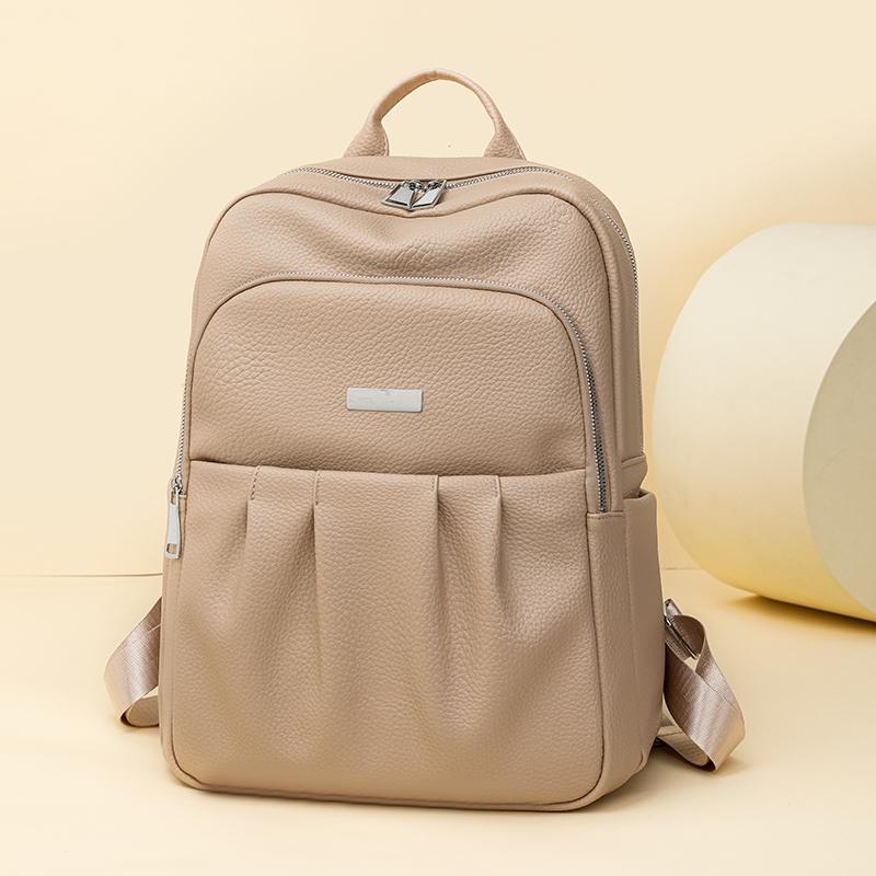 Women's Commuter Backpack Soft Leather Large Capacity Backpack