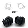 12 Pcs Black Furniture Feet Plug Plastic Table Chair Leg Tube Plugs New Floor Protector