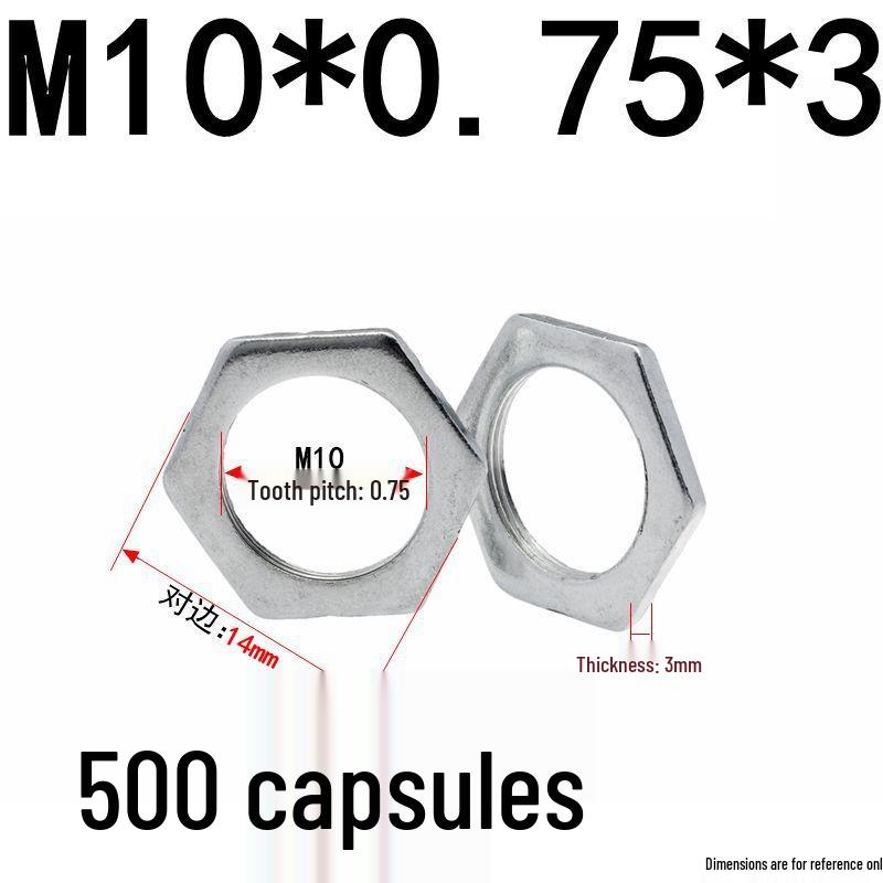 GB808 Weißverzinkte Sechskant-Dünnmutter mit Feingewinde (Lampentyp) M6 bis M30