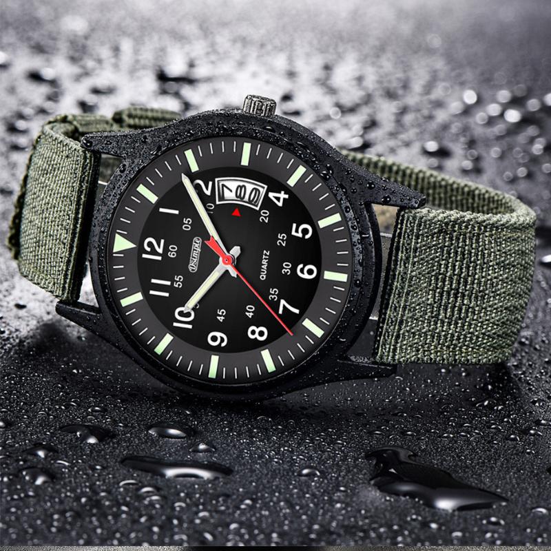 Reloj Hombre  Fashion Men Nylon Strap Band Watches Luxury Men Quartz Watch Sports Calendar Date Wristwatch Relogio Masculino