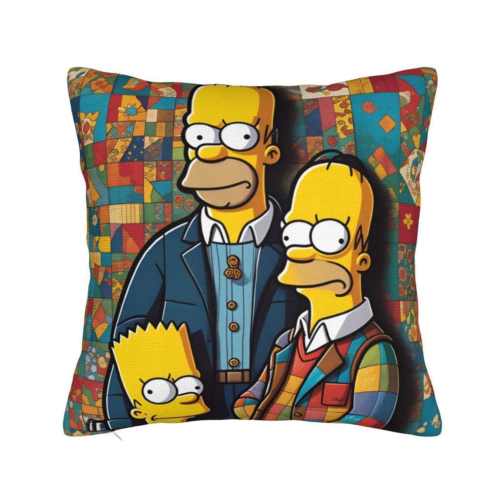 Homer SSimpsons Donut Pattern Pillow Cover Square Cushion Cover Fashion Pillow Case For Living Room Sofa