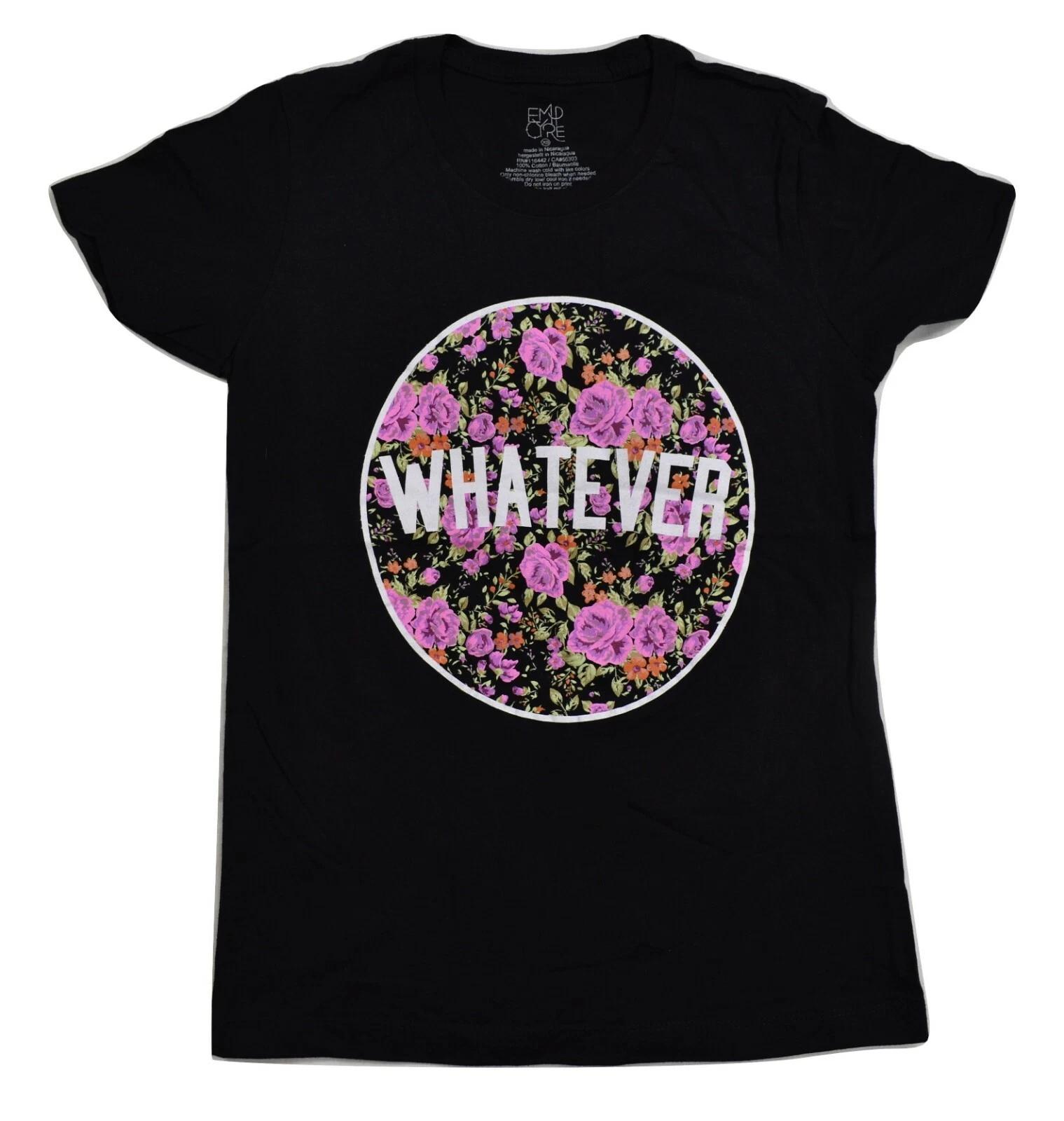 Empyre Womens Floral Print Whatever Black Shirt New XS, S, M, L 3XL