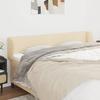 Headboard - Maison Exclusive - with Ears - Cream 163 X 23 X 78/88 Cm - 100% Polyester Fabric - Adjustable Height