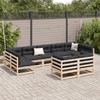 VidaXL Garden Lounge Set 9 Pcs Solid Pine Wood 3299625