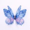 50Pcs 3D Organza Fabric Butterfly Appliques Double-layer Gradient Color Chiffon Butterfly Embroidered Patches Translucent