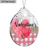 2D Flat 1pc Acrylic Valentine's Day Heart Button Car Hanging Ornament—Charming Accessory for Rearview Mirrors, Home Decor, and Backpacks