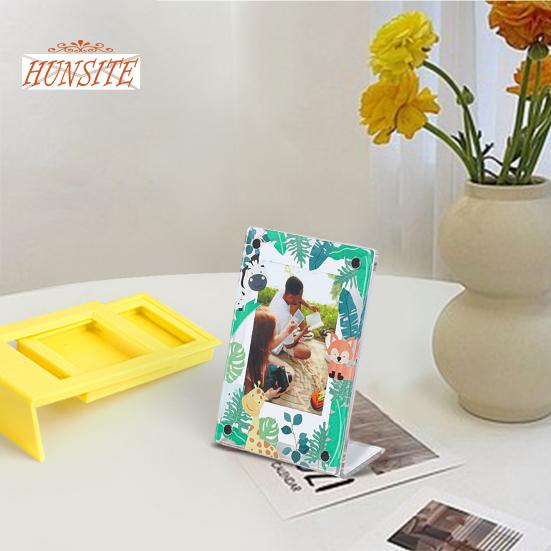 3-Inch Photo Frame, Cartoon Animal Pattern, Acrylic Display