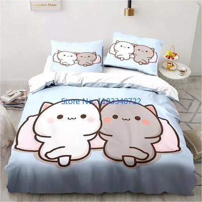 Bubu Dudu Cartoon Cute Bear Kawaii Duvet Cover Set 3D Print Comforter Cover Bedclothes for Boy Girl Bedding Sets Bedroom Decor