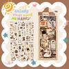 6 Transparent Ins Coffee Cat Language Sticker Pack Waterproof Transparent PET Hand Account Decorative Guitar Notebook