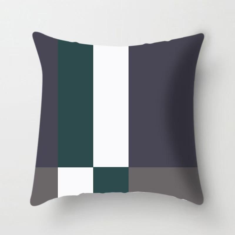 Modern Simple Fashion Geometric Animal Pattern Print Pillow Cover European Style High-end Home Sofa Cushion Cover