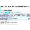 [Tone] Hexagon Socket Wrench Set H4100MP (12-Piece, 1/2") Red
