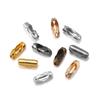 200 Stück 2,4/3,2/4/4,5 mm Gold/Kugelketten-Verbindungsverschlüsse Endkapsel-Quetschperlen Ton Zubehör Für Schmuckherstellung