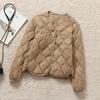 Women's Lightweight V-Neck Down Jacket - Autumn/Winter Casual Short Coat