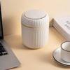 Countertop Trash Can Canteen Counter Press Garbage Bin Creative Light Luxury Tabletop Trash Can Wastebasket with Lid for Desk