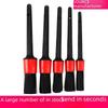 Car Detailing Brush Set: Grille, Air Vent, Wheel Rim, Engine Gap - 5-Piece Kit for Auto Cleaning.