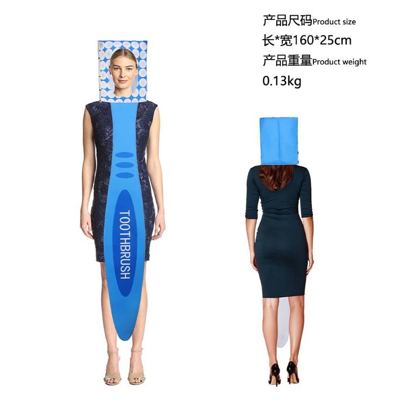 Halloween Mona Lisa 2 Costume Mural Costume Campus Event Performance Composite Sponge Suit Onesie