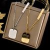 316L Stainless Steel Fashion Fine Jewelry Youth Hip Hop Street Style Charms Thick chain Choker Necklace Pendants For Women Men