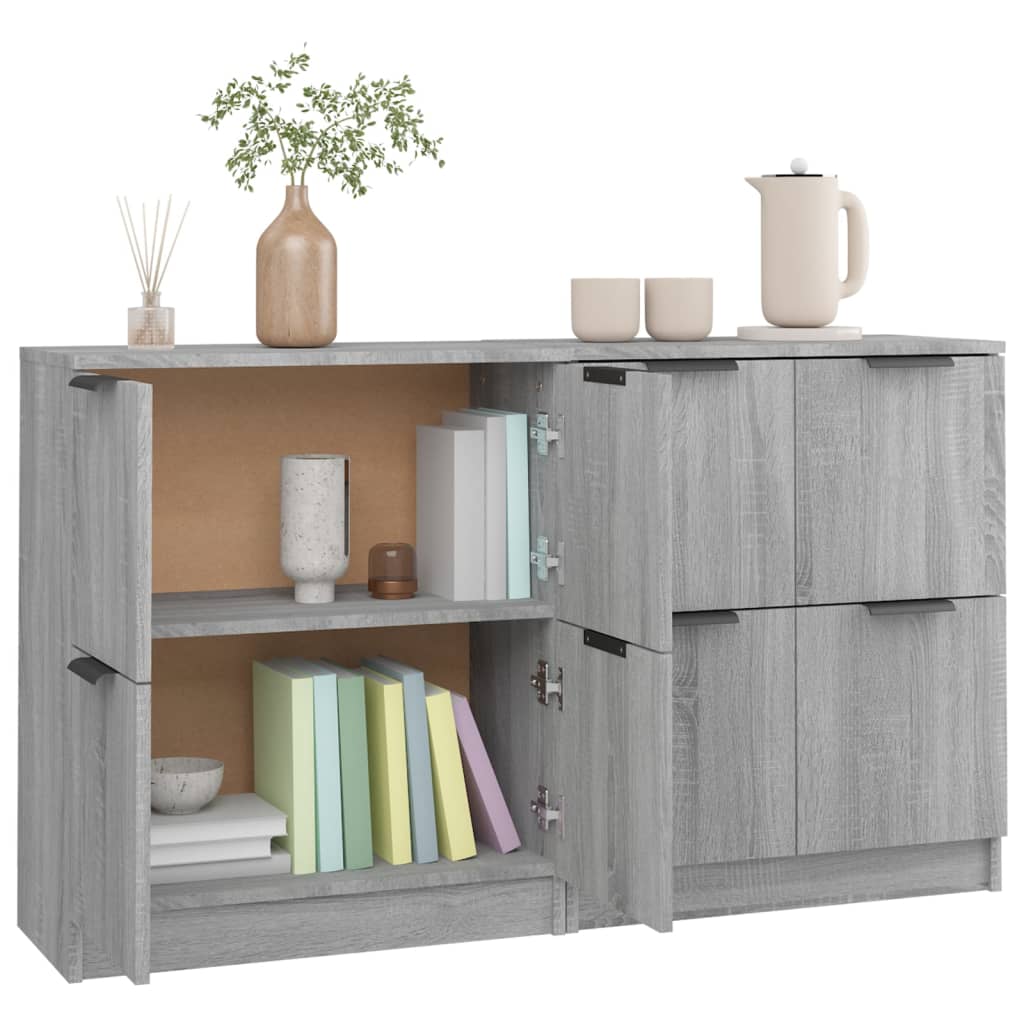 Sideboards 2 pcs. Grey Sonoma 60 x 30 x 70 cm Particleboard