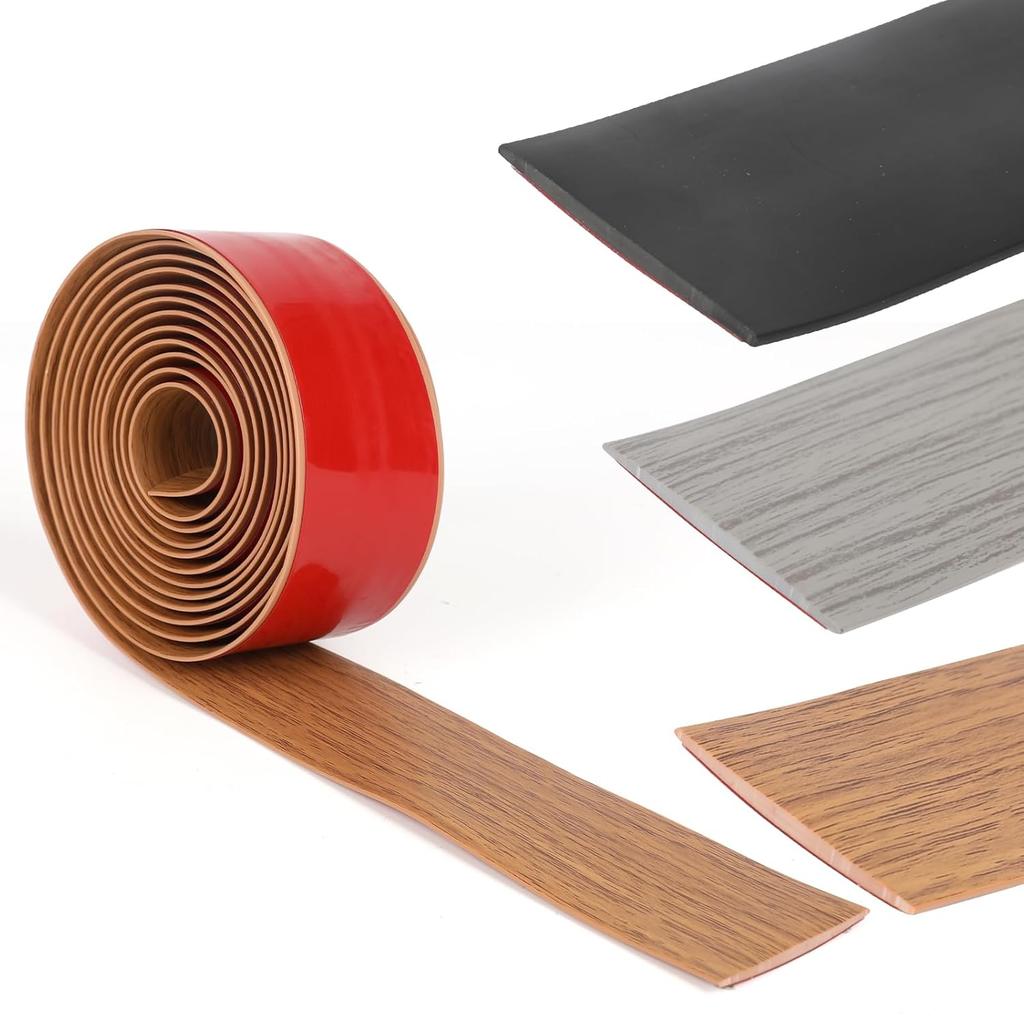 1PC 1/3meters PVC Wood Floor Transition Strip Edge Closing Strip Self-adhesive Seam Strip Flat Buckle Dge Pressing