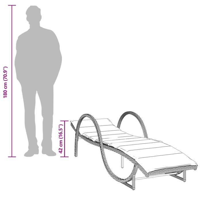 VidaXL Chaises longues lot de 2 avec table beige résine tressée, lit de bronzage, chaise longue d'extérieur, lit de jour 368267