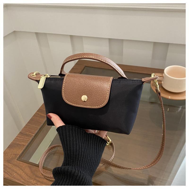 

Ретро сумка-пельмень новая наплечная сумка-мессенджер модная сумочка простая личность контрастный цвет повседневная сумка чёрный