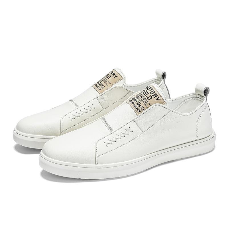 

Fashion Fashion Mens Slip On Shoes Leather Male Comfortable skate Footwear Outdoor Men All-match Sneakers Breathable Men s Classic Flats 44