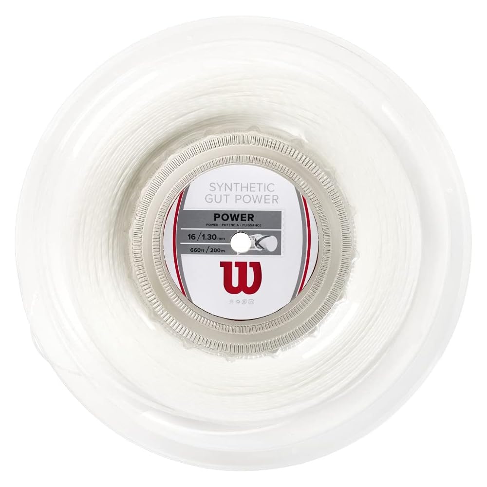 Wilson Synthetic Gut Power Tennis String 16 Gauge 200m Reel Natural