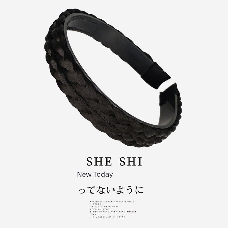 

Ян Цзы Тот же стиль Утолщенный зажим для карточек в форме тыквы Одна скрученная косичка Classic double braid [Nature Black]]