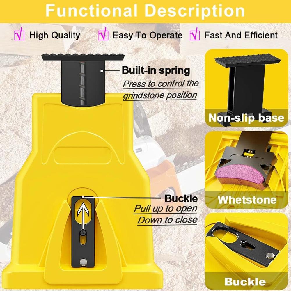 Quick Chainsaw Teeth Sharpener Handheld Chainsaw Maintenance Tool Fast Grinding Chainsaw Chain Sharpener Tool
