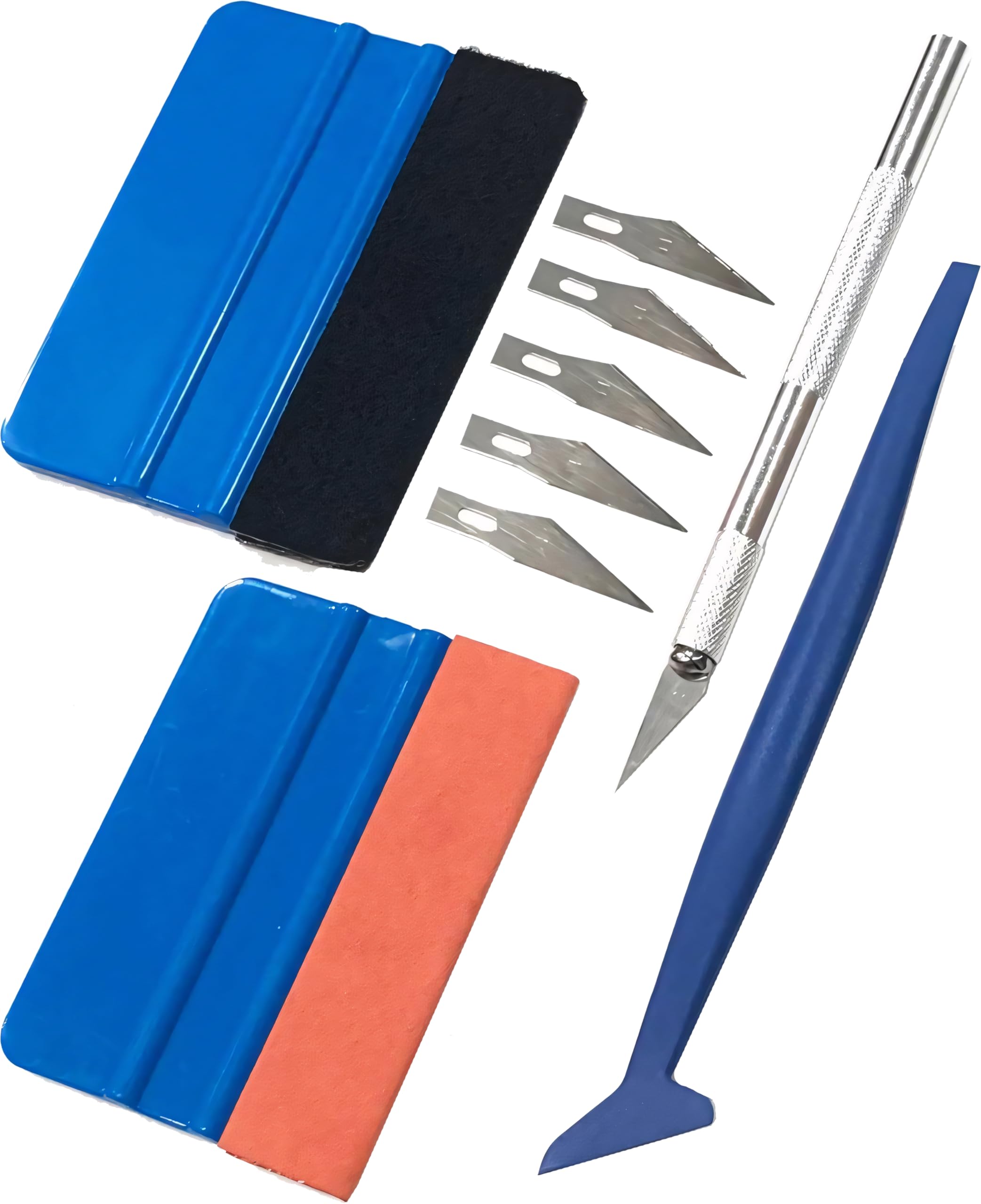 

Audiofan Tool Set Squeegee Car Wrapping Film Application Tool Kit Plastic Scraper Car Wrapping Film Sticking 5 Piece Set