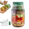 Transparenter auslaufsicherer Salatbehälter Tragbarer Mason Jar Salatbehälter für Picknick Büro