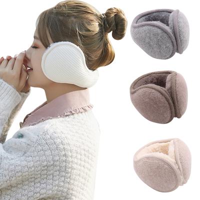 Winter Soft Fleece Earmuff Rabbit Plush Warm Foldable Women Men Ear Mask Collapsible Ear Muffs Ear Warmers Windproof