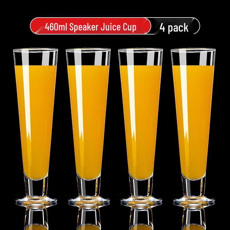 HANDUNYOU Reinforced Stemmed Juice & Drink Glasses (Set of 4, 460ml)