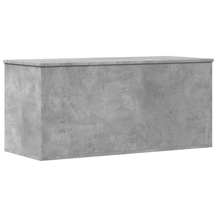 VidaXL Boîte de rangement gris béton 100x42x46 cm bois d'ingénierie, boîte à couvertures, coffre de rangement, boîte de 840663