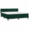 Exclusive House - Slatted Bed Base and Mattress Dark Green 180x200cm Velvet
