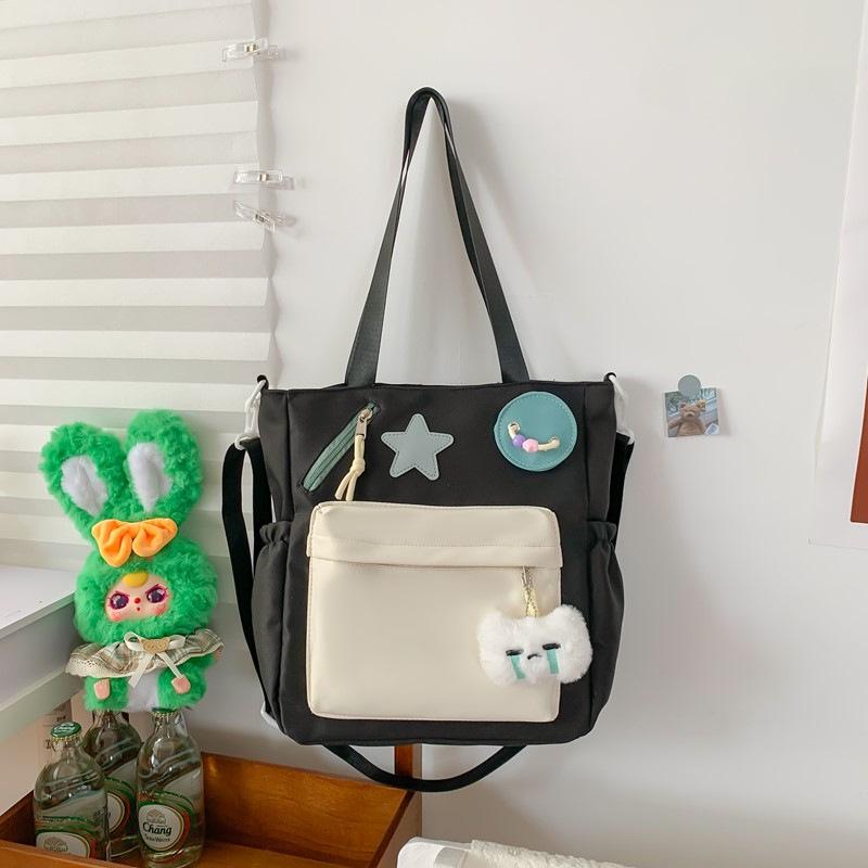 Japanese Ins Style Retro Portable Backpack College Student Junior High School Student Backpack Commuting Make-up Class Crossbody Backpack Female