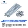 X Autohaux Bicycle Spokes 12G 125/134/136/155/160/170/175mm Length Bike Wheel Spokes Carbon Steel Galvanized Silver Tone Nipple