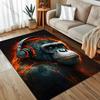 Ape wearing headphones abstract art Pattern Rug Carpets for Bedroom Living Room Sofa Mat Creative Door Mat Cloakroom Home Decor