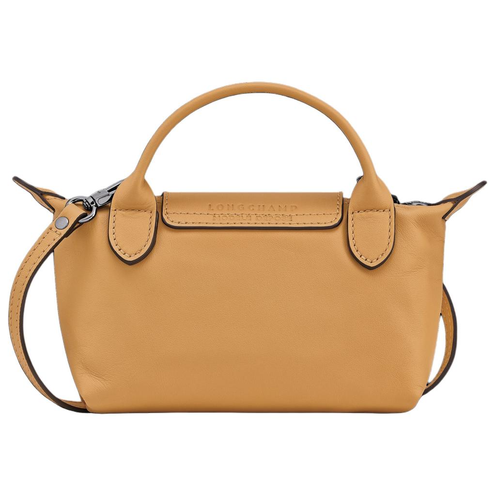 Longchamp Le Pliage Xtra Embossed Logo Detachable Adjustable Shoulder Strap Leather Mini Shoulder Crossbody Bag Women handbags Honey 34205987117